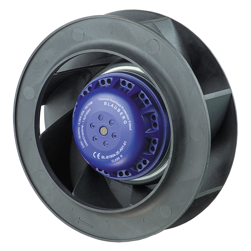 AC Radyal Fan (geriye eğik ø190 mm)